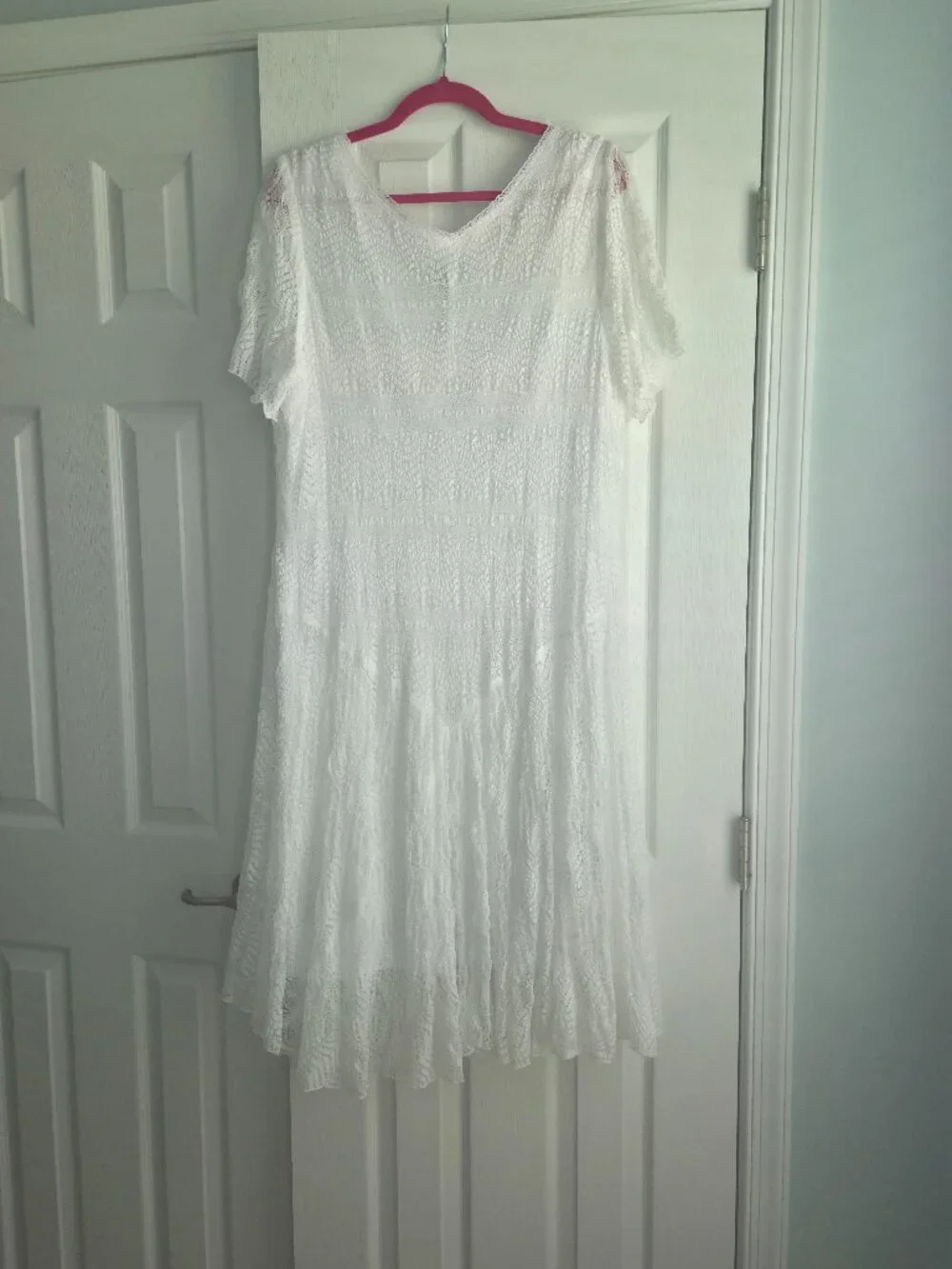 White Summer Dress-Rabbit, Rabbit, Rabbit, Size 18W - Picture 2 of 5